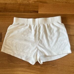Aritzia TNA Terrycloth Shorts - White
